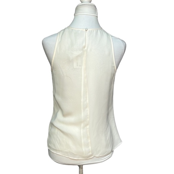 Ecru Silk 3D Floral Blouse - Picture 4 of 5